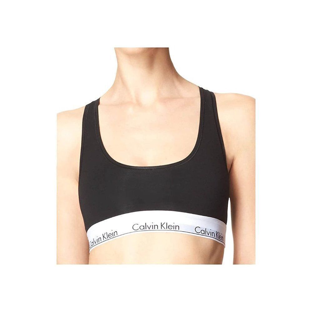 Calvin Klein Womens Black Bralette Bra Size Large